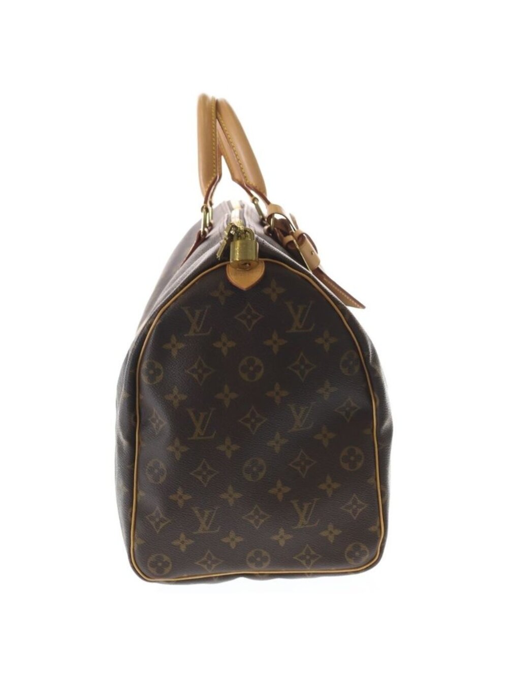 Louis Vuitton Keepall 45 Monogram Leather Boston Bag Gold Brown - Picture 3 of 6